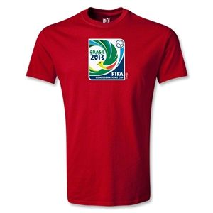 Euro 2012   FIFA Confederations Cup 2013 Emblem T Shirt (Red)