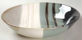 Home Trends Blues Soup/Cereal Bowl, Fine China Dinnerware   Blue Hues,Striped Ba