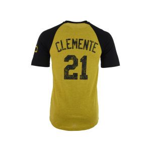 Pittsburgh Pirates Roberto Clemente Majestic MLB Cooperstown Retro Show Player Raglan T Shirt