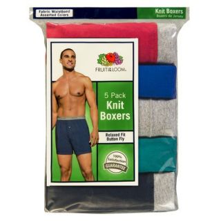 Fruit of the Loom Mens 5pk Boxers   Assorted and Varied Colors L