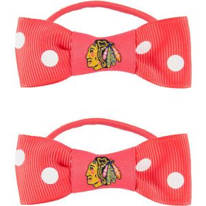 Chicago Blackhawks Little Earth Bow Pigtail Holders