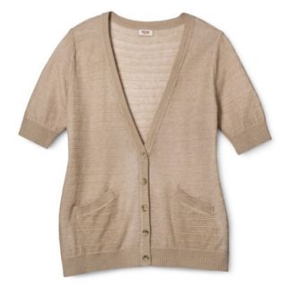 Mossimo Supply Co. Juniors Plus Size Short Sleeve Cardigan   Oatmeal 1X