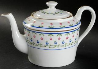 Ceralene La Fayette Teapot & Lid, Fine China Dinnerware   Empire Shape, Floral R