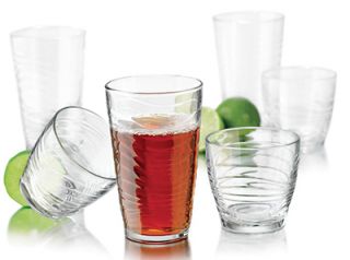 Libbey Glass Orbita Glassware w/ (8) 17.5 oz Coolers & (8) 11.5 oz Tumblers