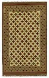 Dhurry Ivory Rug (8 X 106) (BeigePattern GeometricMeasures 0.25 inch thickTip We recommend the use of a non skid pad to keep the rug in place on smooth surfaces.All rug sizes are approximate. Due to the difference of monitor colors, some rug colors may 