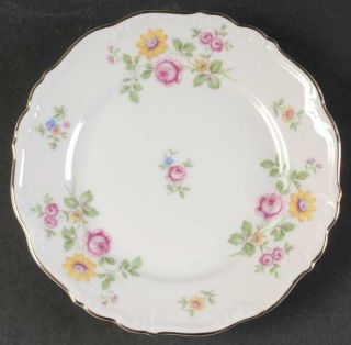 Edelstein QueenS Rose (Whitebckgd) Bread & Butter Plate, Fine China Dinnerware