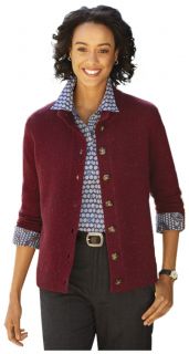 Lambswool blend Tweed Cardigan Sweater / Lambswool blend Tweed Cardigan