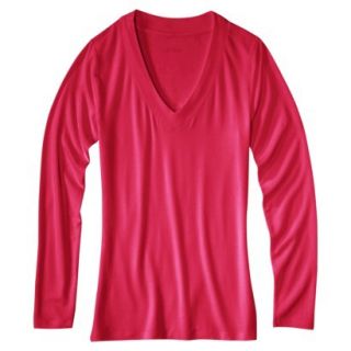 Womens Favorite Long Sleeve V Neck Tee   Established Red   M