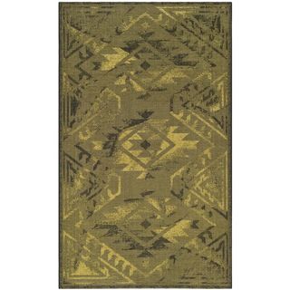 Safavieh Palazzo Black/ Green Over dyed Chenille Rug (4 X 6)