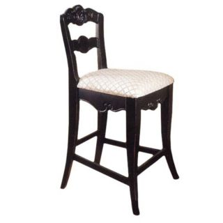 Powell Hills of Provence Antique Black over Terra Cotta 24 in. Counter Stool  