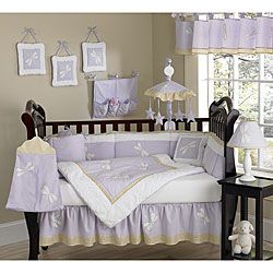 Sweet Jojo Designs Purple Dragonfly 9 piece Crib Bedding Set