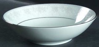 Noritake Misty 8 Round Vegetable Bowl, Fine China Dinnerware   White/Gray Flora
