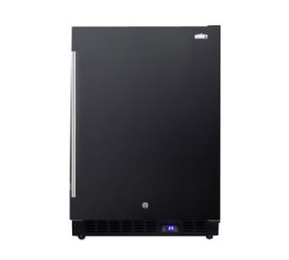 Summit Refrigeration Outdoor Freezer w/ Digital Thermostat, Lock & Reversible Door, LED, Black, 4.9 cu ft