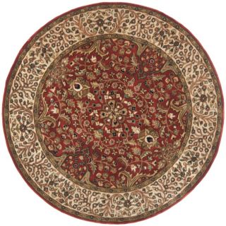Handmade Persian Legend Red/ Ivory Wool Rug (6 Round)