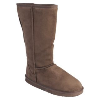 Journee Collection Ladies 12 Inch Faux Suede Boot Brown  7.5