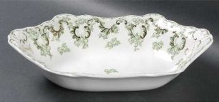 Johnson Brothers Cloverly Green (Gold Accents,No Trim) 9 Oval Vegetable Bowl, F
