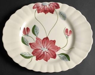Blue Ridge Southern Pottery Poinsettia (Colonial) 14 Oval Serving Platter, Fine