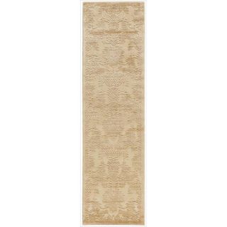 Graphic Illusions Damask Light Gold Rug (23 X 8)
