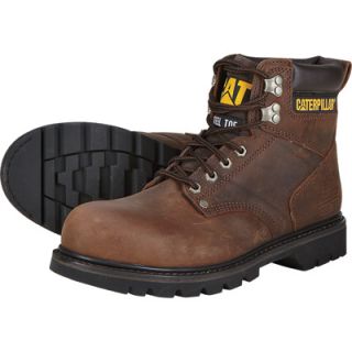 CAT 6In. 2nd Shift Steel Toe Boot   Dark Brown, Size 7 1/2 Wide, Model# P89586