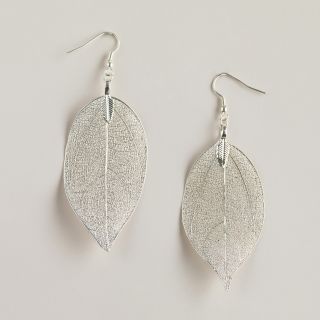 Silver Leaves Earrings   World Market