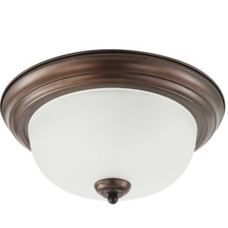 Holman 1 light Bell Metal Bronze Flush Mount With Satin Etched Glass
