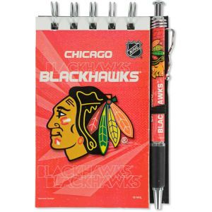 Chicago Blackhawks 3x5 Flip Spiral Notebook Pen Set