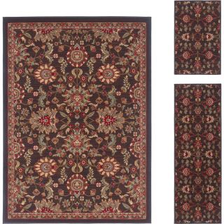 Lagoon 3 piece Charcoal Transitional Area Rug Set