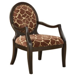 Williams Import Co. Giraffe Distressed Fabric Arm Chair 74017