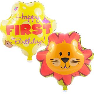 Safari Friends 1st Birthday Foil Balloon