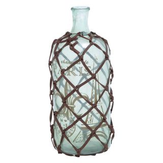 Benzara Inc Transparent Glass Bottle Multicolor   27922