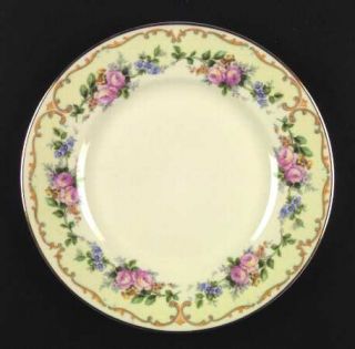 Syracuse Avondale Dinner Plate, Fine China Dinnerware   Old Ivory,Pink&Blue Flow