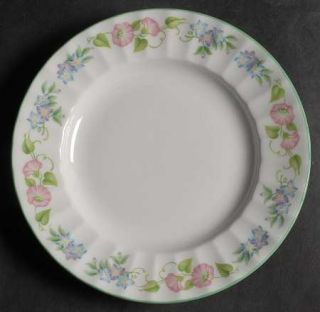 Royal Worcester English Garden (Green Trim) Bread & Butter Plate, Fine China Din