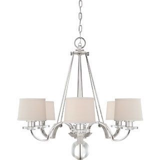 Uptown Sutton Place Imperial Silver Finish 6 light Chandelier