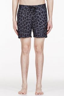 Marc By Marc Jacobs Blue Leopard Swim Shorts