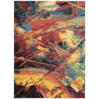 Alter State Edgy Abstract Red/ Multi Rug (8 X 10)
