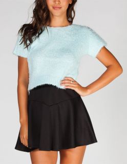 Eyelash Crop Sweater Light Blue In Sizes Small, Large, X Large, X Sm