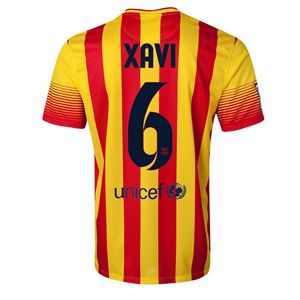 Nike Barcelona 13/14 XAVI Away Soccer Jersey