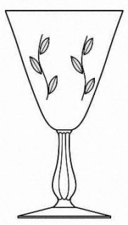 Glastonbury   Lotus Vine (Stem #2003) Water Goblet   Stem #2003, Gray Leafcut, N