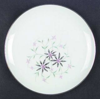 Contour Startime Dinner Plate, Fine China Dinnerware   Pink&Gray Star Flower,Gre