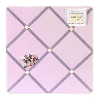 Sweet Jojo Designs Pink And Purple Butterfly Fabric Bulletin Board (CottonDimensions 14 inches high x 14 inches wide)
