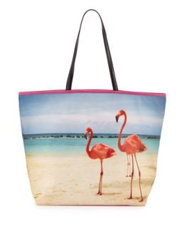 Ballina Flamingo Print Tote Bag