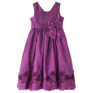 Rosenau Girls Embroiderd Dress   Purple 12