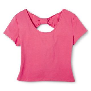 Xhilaration Juniors Bow Back Cropped Tee   Coral XXL(19)