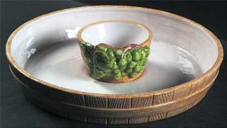 American Atelier Vineyard (2 Pc) Chip & Dip Set, Fine China Dinnerware   Porcela