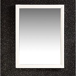 Oxford 22 X 30 White Vanity Decor Mirror (White finishMaterials Solid wood frame with bevel glass Mounting hardware includedDimensions 22 inches wide x 30 inches high x 4 inches deep  )