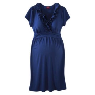 MERONA Waterloo Blue Ruffle Nck Cap Slv Short Dress   XXL