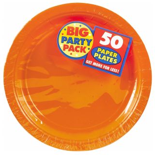 Orange Peel Big Party Pack Dessert Plates