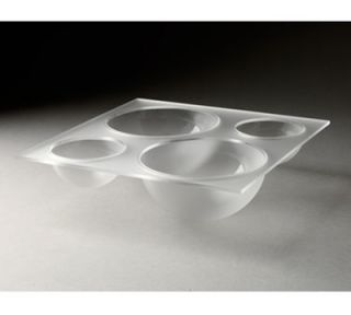 Rosseto Serving Solutions 4 Compartment Serving Bowl   Frosted Acrylic