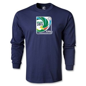 Euro 2012   FIFA Confederations Cup 2013 LS Emblem T Shirt (Navy)