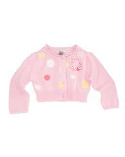 Bubbly Flower Cardigan, Pink, 3 12 Months